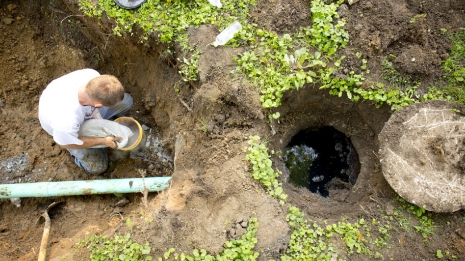 Septic tank workers